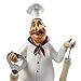 KiaoTime 98917PJ Italian Chef Figurines Kitchen Decor with Bottle Opener Home Kitchen Restaurant Chef Figurine Chef Statue Fat Chef Figurine