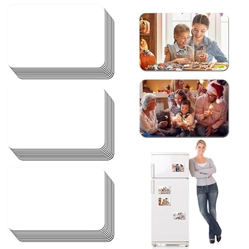 GOEDCH Imanes de Nevera en Blanco para Sublimación: 30 Piezas Imanes Rectangulares con Fotos, Imanes Cuadrados Decorativos DIY para Oficina, Cocina, Decoración de Pared, Imán de Nevera Personalizado | Ya disponible en tu tienda friki favorita! En mundofriki.es!