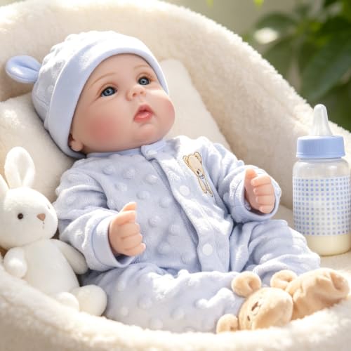 Muñeca Reborn Bebé Niño Realista 18 Pulgadas miniatura 3