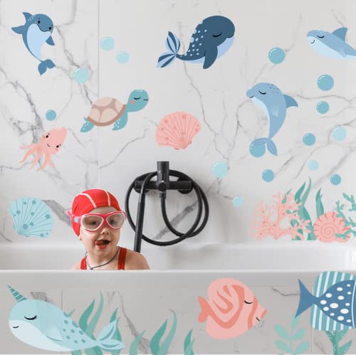 Vinilos decorativos con animales marinos para paredes miniatura 3