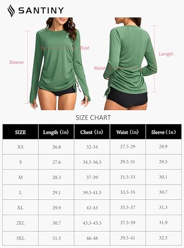 Santiny Women'S Upf50+ Rash Guard Spf Long Sleeve Swimsuits Top Uv Sun Protection Swim Shirts For Woman thumb #6