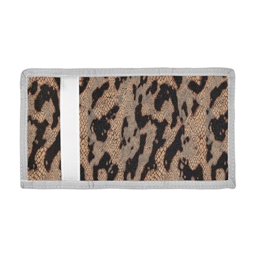 ALAZA Kids Wallets for Boys Girls Toddler Trifold Wallet Children Small Brown Black Snake Skin with Zipper Coin Pocket2