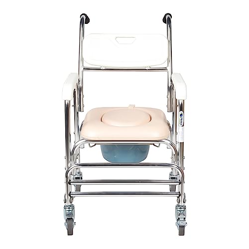 EQMED Silla de Ruedas Cómoda para Adultos Asiento de...