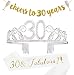 30th Birthday Decorations Party Supplies - 30th Birthday Gifts for Women,30 Birthday sash | Banner | Crown | Cake Topper. (30)