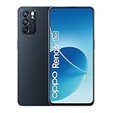 OPPO Reno6 5G Smartphone - 16,25 cm (6,43 Zoll) AMOLED Display, 8 GB RAM, 128 GB interner Speicher, 64 MP Triplekamera, 4300 mAh Akku [inklusive Amazon Gutschein], Stellar Black