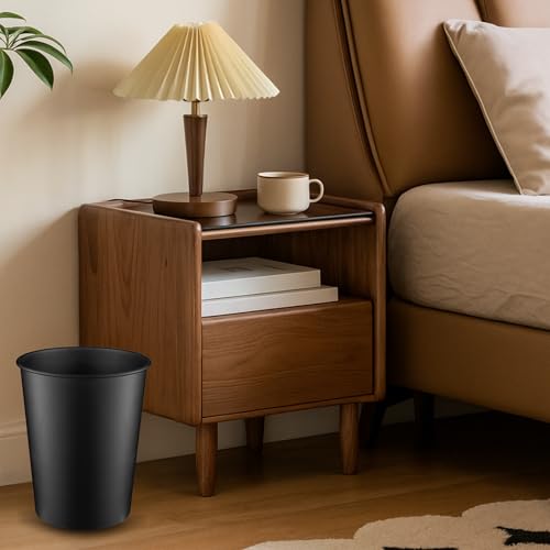 Monarch Abode Metal Bathroom Trash Can – Waste Basket for Bedroom, Office Desk, & Dorm, Handcrafted, Durable Decorative Black Small Trash Can Bathroom Garbage Bin Wastebasket by Monarch Abode - Image 6