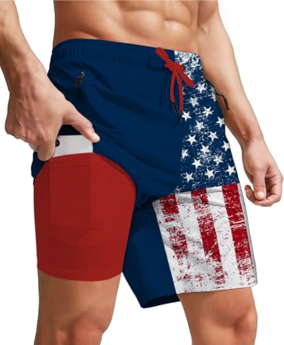 Mens Swim Trunks Quick Dry Chlorine Resistant & 4-Way Stretch Durable Swimwear for Beach Travel Essentials