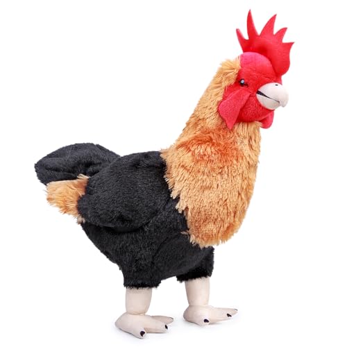 lilizzhoumax Pollo de Peluche 30cm/12”, Pollo de Peluche Lindas Muñecas de Relleno de Roedores, Lindo Aves de Corral Suave Juguetes De Animales Salvajes, Regalo para Amigos Y Niños