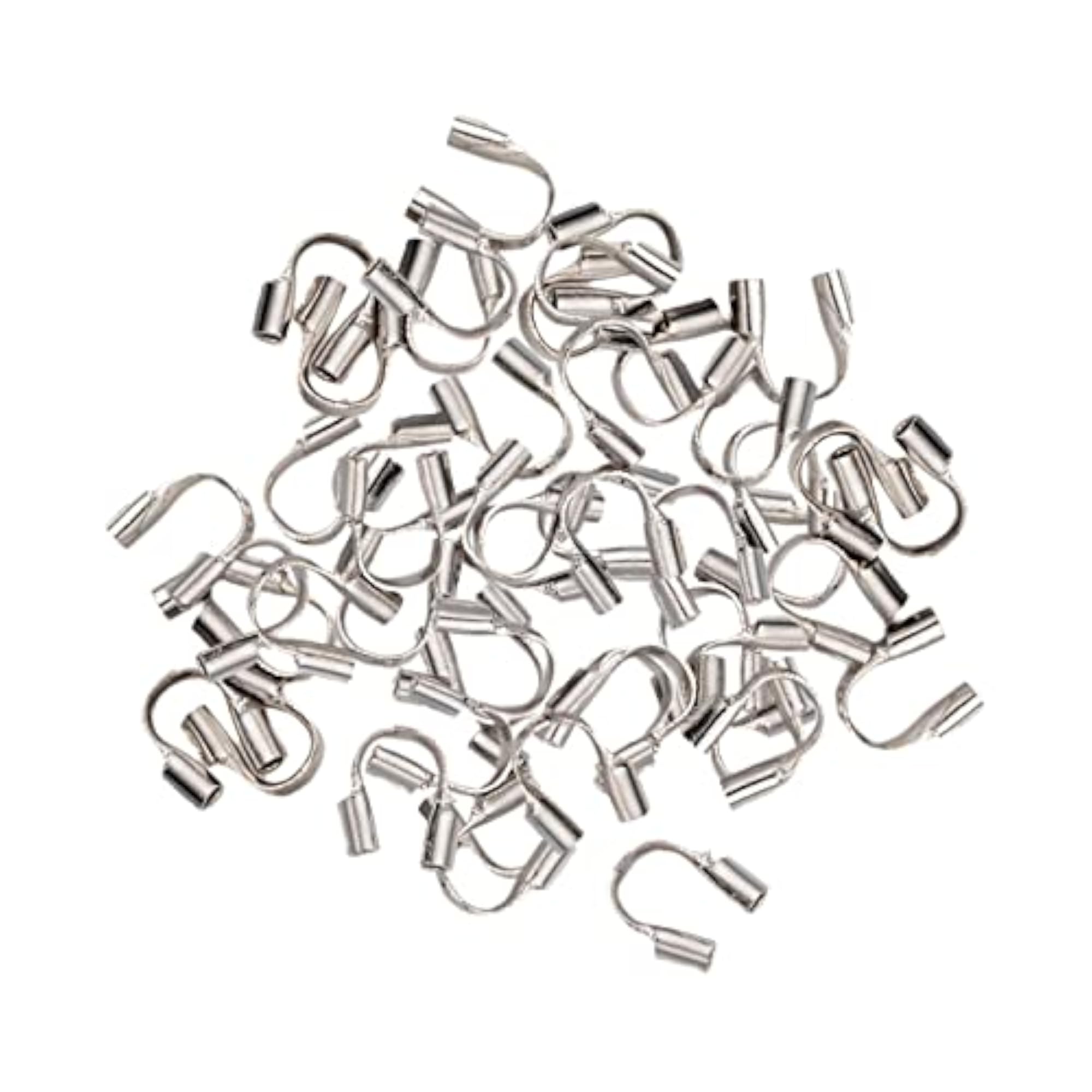 100Pcs Wire Guards Loops Cable Protector for Jewellery Making