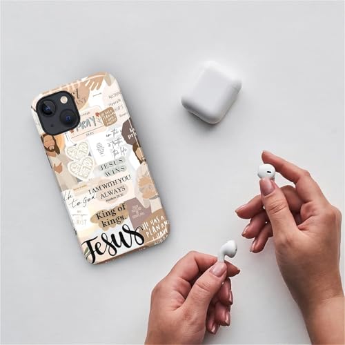 Yesad Case for iPhone 15, Hybrid 2-Layer Case, Shockproof Military-Grade Protection Durable Anti-Scratch Phone Case for Woman Man Boy Girl, Jesus Bible Verses - image 7