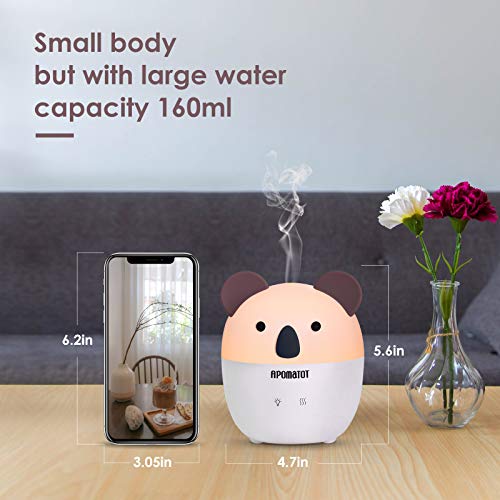 Apomotot Koala Essential Oil Diffuser,160Ml Baby Cute Cartoon Aromatherapy Diffusers,Cool Mist Humidifier With Usb Waterless Auto Shut-Off For Kids Children Home Office Bedroom #TOP1