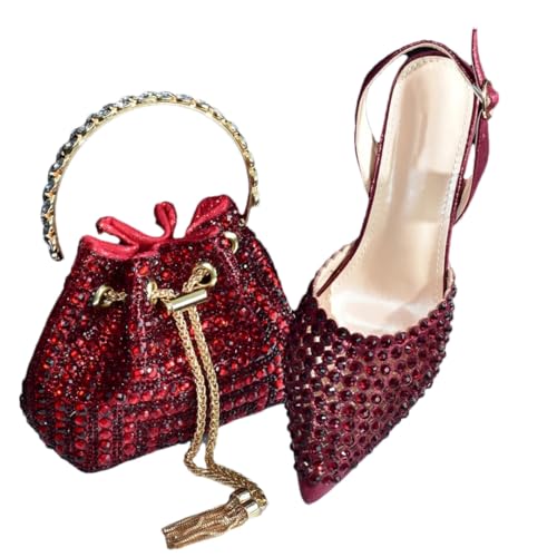 Escarpins africains bleu de luxe avec sac assorti et sandales pour femme