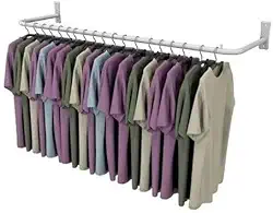 PB Cabideiro de Parede 1 Metro Branco Aço Pintado com Kit de Instalação