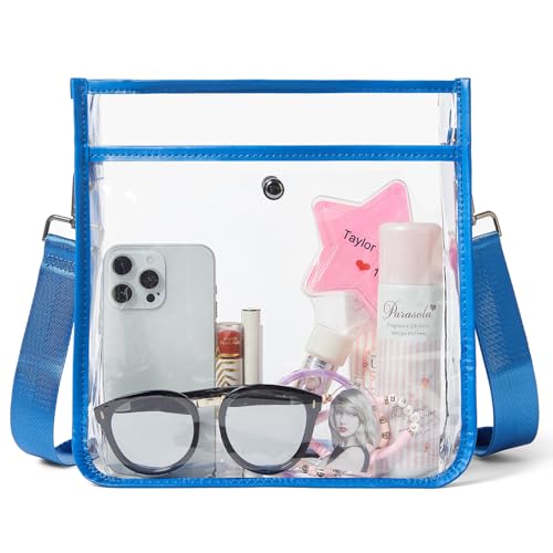 Image of Bluome Clear Bag for Stadium Events 12x12x6, Clear Purses Stadium Bag Crossbody Purses for Concerts Football Games Travel