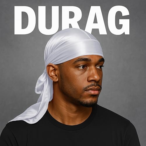 Image of Premium Durag Pack for Men, Silky Doo Rag Cap for 360 540 720 Waves