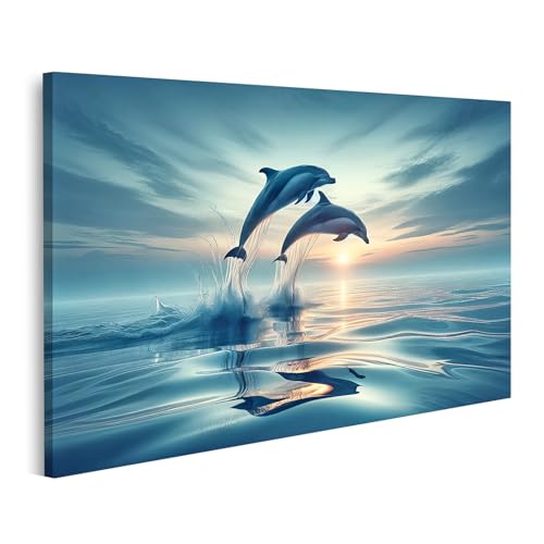 islandburner Bild auf Leinwand Delfine Im Sprung Bei Sonnenuntergang Am Meerestrand Bilder Wandbilder Poster islandburner Bild auf Leinwand Delfine Im Sprung Bei Sonnenuntergang Am Meerestrand Bilder Wandbilder Poster