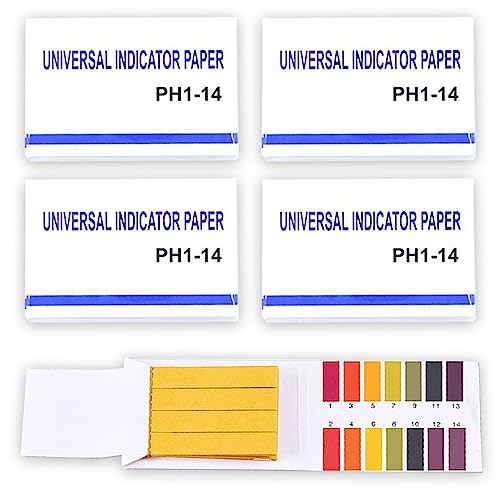 IZyufan 320 Stück Lackmuspapier, pH Wert Teststreifen, pH-Wert-Bereich 1-14, Ideal für die Prüfung vieler alltäglicher Substanzen