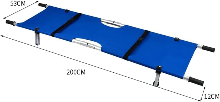 ヘビーデューティーハンドル付きアルミ折りたたみ式緊急ストレッチャーゴム足付き医療用ストレッチャー患者用ポータブルストレッチャー