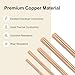 M METERXITY 5-Pack Copper Round Rod 2,3,4,5,6mm Dia. 100mm Length T2 Stock Solid Copper Rod Lathe Bar for Metal Crafts DIY/Gardening/Industry/Decoration Pure Tube