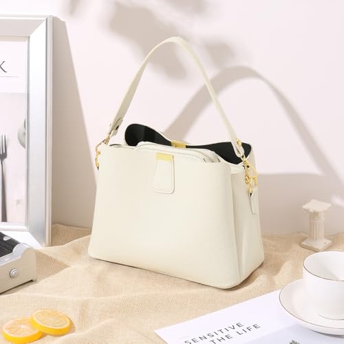 Bolso hombro mujer de cuero vegano con 2 correas ajustables miniatura 3