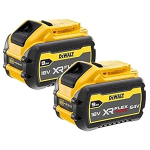 dewalt xr flexvolt dcb547 lot de 2 batteries de 9 ah et 18 v jaune