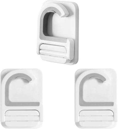 Miniatura 7 de Cabilock Soporte de fregona 3 unids Multifuncional Portacargas Punch- Ganchos de escoba Prácticos Clips de fregona Colgad