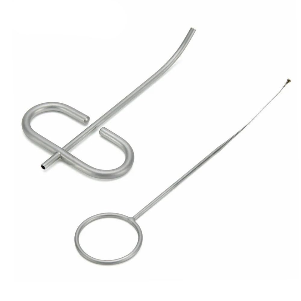 Aplicador de tapón MTA dental genérico, recolector de implantes óseos, transportador de polvo, relleno dental, portador de jeringa, cabezal curvo, diámetro 1,0 mm, color plateado