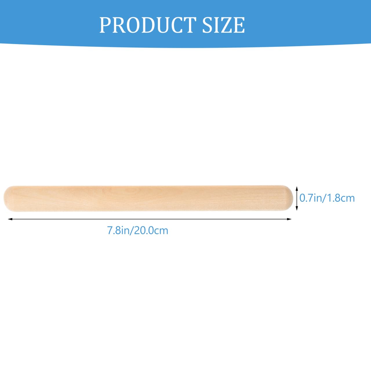 Vaguelly 6 Stück Klanghölzer Rhythmusstöcke Set Klangholz Instrument Holz Klangstäbe für Schlagzeug Bands Musikunterricht 20cm