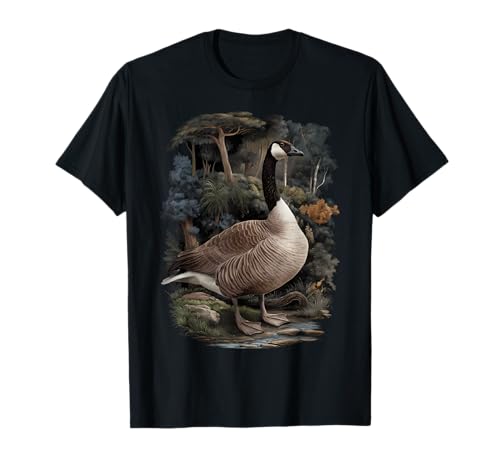 Oie du Canada Nature Motif d’Oiseau Oie Sauvage Canadienne T-Shirt