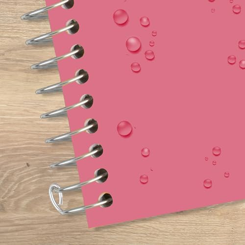 Image of Five Star Spiral Notebook + Study App, 5 Subject, College Ruled Paper, 8-1 /2 inch x 11 inch, 200 Sheets, Fights Ink Bleed, Water Resistant Cover, Prom Pink (820004R)