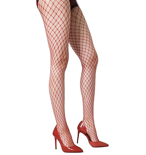 Image of TouchUps Fishnet Stockings Fashion Stockings High Waist Bottom Wear Pull-on Style Breathable, Comfortable