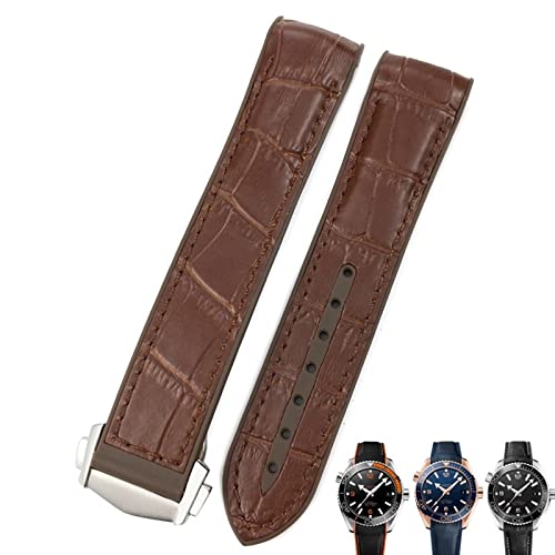 Bracelet montre cuir vache 20mm pour Omega De Ville, l'élégance masculine intemporelle