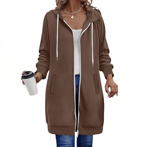Oversized Hoodies for Women Full Zip Long Sweatshirts Casual Lightweight Hoodie Jacket Trendy Fall Jackets 20252