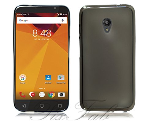 PIXFAB - Carcasa de Silicona para Vodafone Smart Ultra 7 (Incluye Protector de Pantalla), Silicona, Gris Oscuro, Vodafone Smart Ultra 7