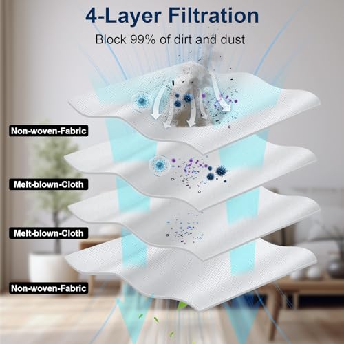 Image of 16 Pack Dust Bags for Dreame X50 Ultra /X40 Ultra /X30 Ultra /L50 Ultra /L40 Ultra /L10s Ultra Gen 2 /L10s Pro Ultra Robot Vacuum Cleaner, 3.0L Large Capacity Vacuum Bags Automatic Dirt Disposal Bags