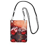 YUBVCF Funda cruzada para teléfono con diseño de copa de vino tinto, se adapta a todos los teléfonos celulares, para correr, caminar, andar en bicicleta, Black, Talla única