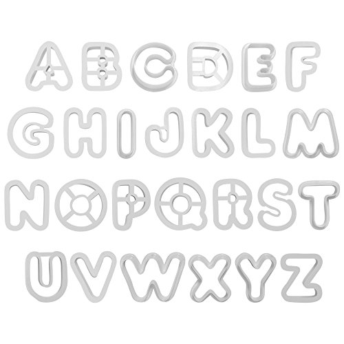 PME Alphabet Cutters, for Sugarcraft and Cake Decorating, Set of 26