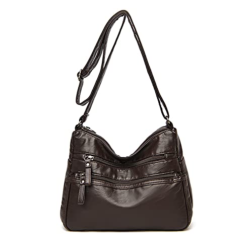 Sac bandoulière femme组织 parfait marron en cuir imperméable anti-rayures