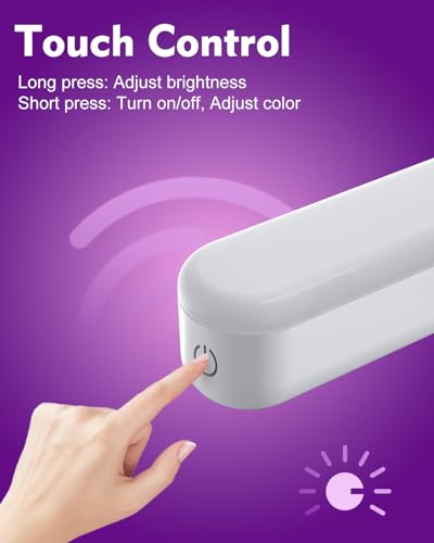 Rinfency Makeup Mirror Lights Stick On Mirror, 4000mAH Rechargeable Battery Operated Dressing Table Lights, Touch Make Up Vanity Lights, Screw-Free Portable LED Lamp Bathroom Lighting USB Light Bulb - Cosy Home Interiors Rinfency Makeup Mirror Lights Stick On Mirror, 4000mAH Rechargeable Battery Operated Dressing Table Lights, Touch Make Up Vanity Lights, Screw-Free Portable LED Lamp Bathroom Lighting USB Light Bulb - Image 4