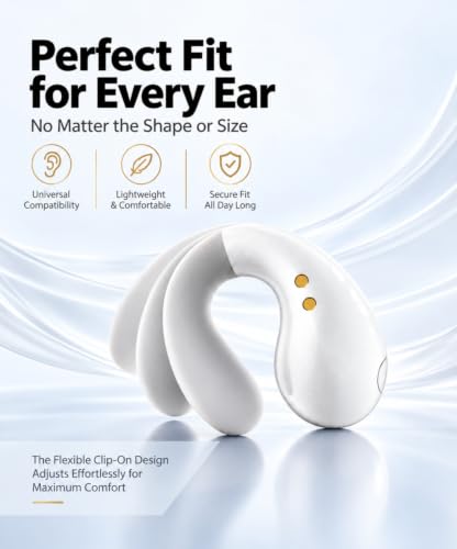 Ultra Open Ear Earbuds, Ergonomic Clip On Headphones for All-Day Comfort - image 3