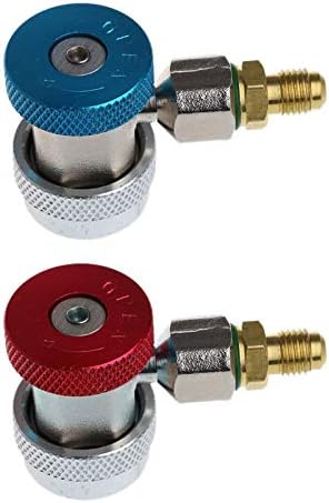 2 piezas adaptadores rápidos R134A para aire acondicionado miniatura 7