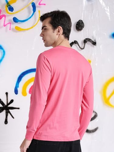 Image of The Indian Garage Co Men Cotton Slim Fit Solid V-Neck Tshirt