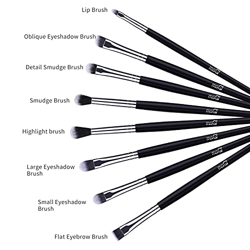 MSQ Eye Makeup Brush Set 8pcs Eyeshadow Makeup Brushes Concealer Brush Liquid Cream Blending Brush Set including Premium Wooden Handles - Image 3