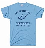 DIRTYRAGZ Men's Muff Diving Instructor Diver T Shirt XL Light Blue