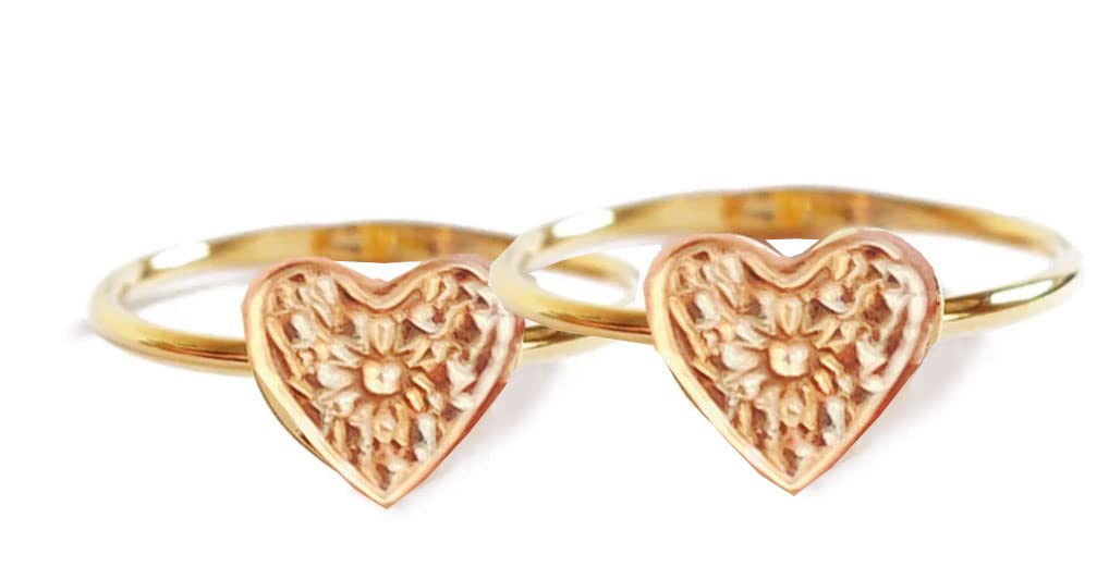 Fuschianet Accessories 1 Pair Toe Rings/Metti/Minji/Mettelu/Kaalungura Ethnic Jewelry for Women and Girls (Golden Heart Toe Rings) (B0BR3MZ752) Amazon Price History, Amazon Price Tracker