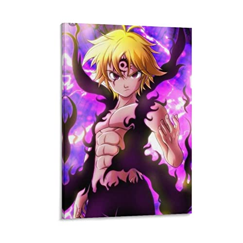 Seven Deadly Sins Meliodas Anime Poster Poster Decorative Painting Canvas Wall Art Living Room Posters Bedroom Painting 12x18inch(30x45cm)