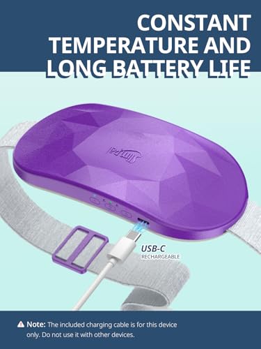 Image of Slimpal AI Portable Heating Pad for Period Cramps, AI Smart Chip Long Safe Heat, Electric Cordless Back Belly Heating Pad for Menstrual Relief, Wearable Heat Belt for Her Women Girl, Dark Purple