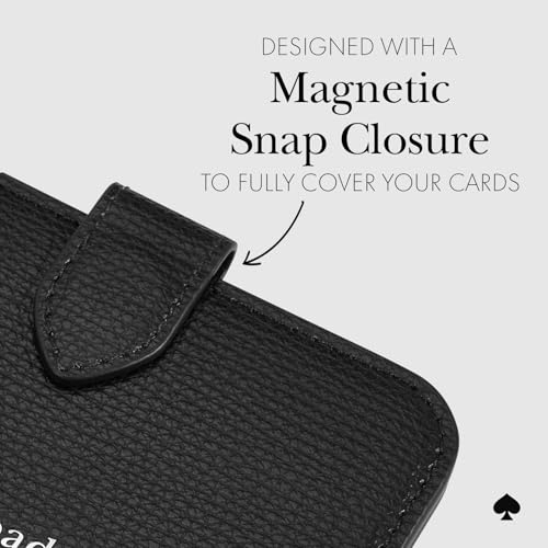 kate spade new york Morgan Magnetyczny portfel na telefon, etui na karty, kompatybilny z telefonami i etui MagSafe, czarny (Midnight Black)