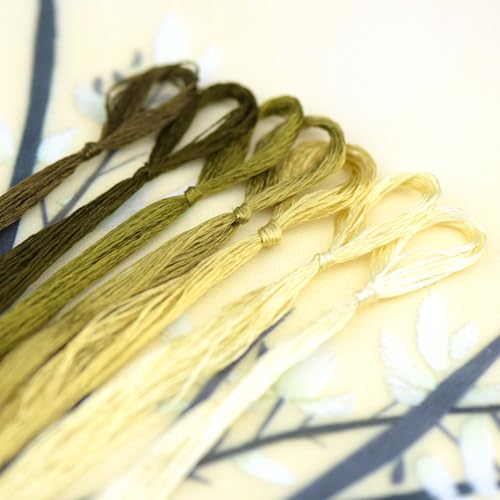 Image of Mulberry Silk Floss Embroidery Thread Floss-Cross Stitch Threads China Silk Woven Jewelry Threads DIY Sewing Kits (18)