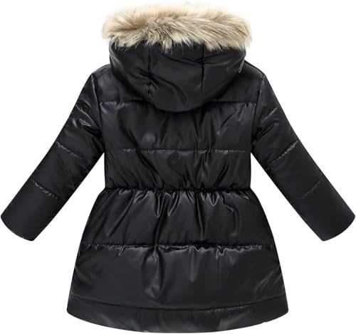 Veste à capuche fille de 2-3 ans coupe-vent et imperméable noir - 4